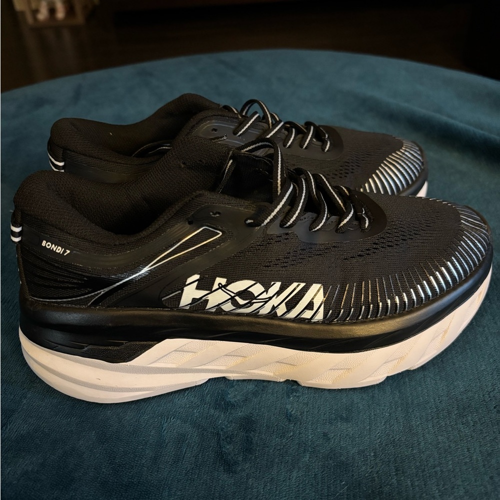 Hoka One One Black and Gray Running Shoes